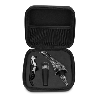 Изображение товара Подарочный набор Homefeel из 3-х барных аксессуаров (аэратор для вина, штопор, винная пробка)