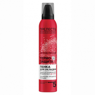 Изображение товара Мусс Прелесть Professional термозащитный объем 200 мл для всех типов волос Изображение товара Мусс Прелесть Professional термозащитный объем 200 мл для всех типов волос