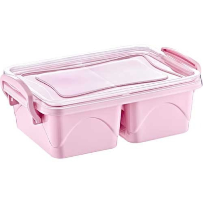 Изображение товара Контейнер для хранения Akay двойной квадратный 0,55 л в ассортименте