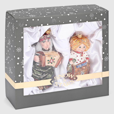 Изображение товара Набор ёлочных игрушек Snow and Stars Баба-яга и Домовёнок 2 шт Изображение товара Набор ёлочных игрушек Snow and Stars Баба-яга и Домовёнок 2 шт