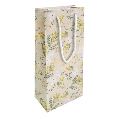 Изображение товара Подарочный пакет Be Smart Fleurs мимоза 15х32 см яркая печать