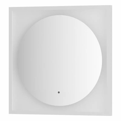 Изображение товара Зеркало Defesto Еclipse 60х60 12W белая рама, с LED-подсветкой, ИК выключатель, нейтральный свет DF 2226R