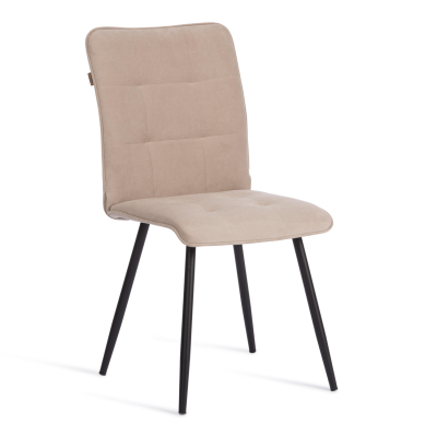 Изображение товара Стул TC Modern Bari бежевый с черным каркасом, современный дизайн, износостойкий флок