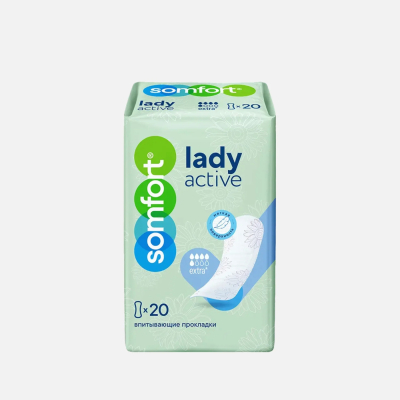 Изображение товара Прокладки Somfort Lady active Extra 20 шт Изображение товара Прокладки Somfort Lady active Extra 20 шт