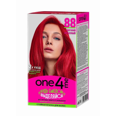 Изображение товара Краска для волос One4me 88 дерзкий красный стойкое окрашивание