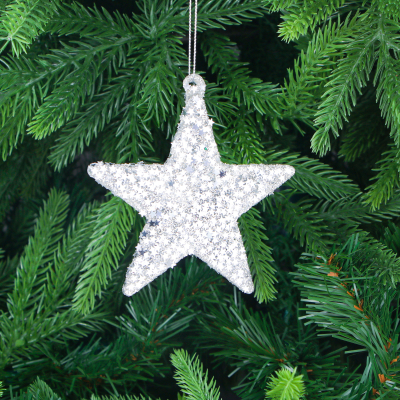 Изображение товара Ёлочная игрушка Yancheng Shiny звезда стеклянная 10х0,5х11 см