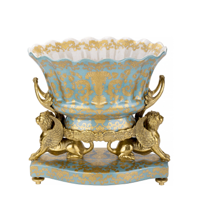 Изображение товара Чаша на крылатых львах Glasar 30х20х30 см