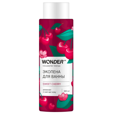 Изображение товара Экопена для ванны Wonder Lab Sweet cherry 0,38 л натуральный аромат для тела и ванны Изображение товара Экопена для ванны Wonder Lab Sweet cherry 0,38 л натуральный аромат для тела и ванны