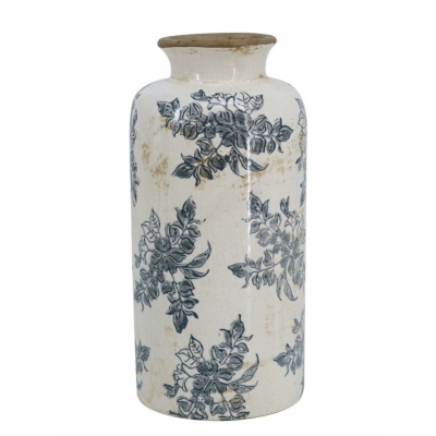 Изображение товара Ваза Glasar 15x15x32 см керамическая бежевый современный дизайн