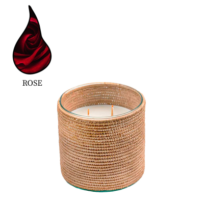 Изображение товара Аромасвеча Nour Bougie Alterna Rose 15 см бежевый натуральный аромат 245 часов