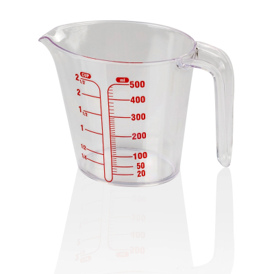 Изображение товара Мерный пластиковый кувшин Sun Plastik Neon 500 мл прозрачный
