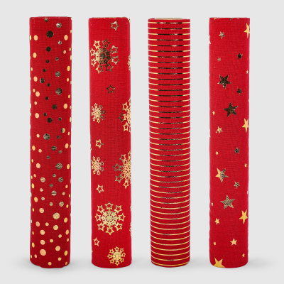 Изображение товара Ткань для упаковки подарка Mercury NY-73864 красная 200х28 см