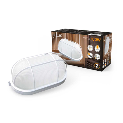 Изображение товара Светильник Gauss НБП IP54 овальный с решеткой под лампу Е27, 100W