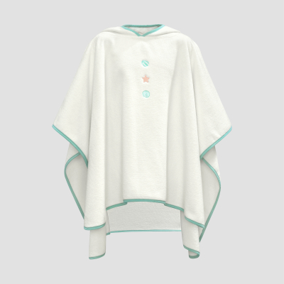 Изображение товара Пончо с капюшоном Togas Kids Циркус белый 70х100 см хлопковое мягкое