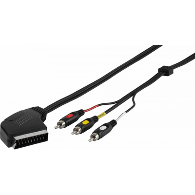 Изображение товара Кабель SCART-3RCA Vivanco 2м для подключения мультимедийных устройств