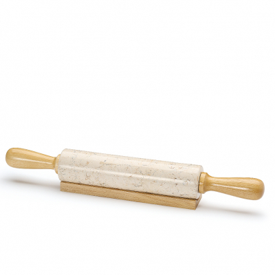 Изображение товара Мраморная кухонная скалка Kuchenprofi 47 см натуральное дерево и мрамор