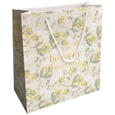 Изображение товара Пакет подарочный Be Smart Fleurs мимоза 32х32 см