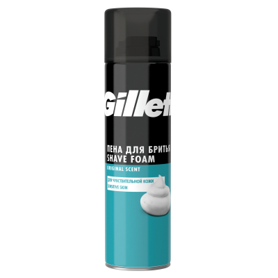 Изображение товара Пена для бритья Gillette Classic Sensitive для чувствительной кожи 200 мл Изображение товара Пена для бритья Gillette Classic Sensitive для чувствительной кожи 200 мл
