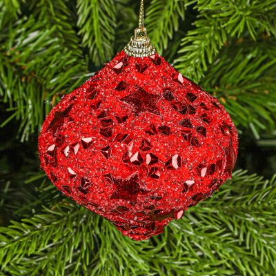 Изображение товара Ёлочное украшение Ad trend 8,5x9,5 см, яркое праздничное изделие цвета красный, золотистый, серебри