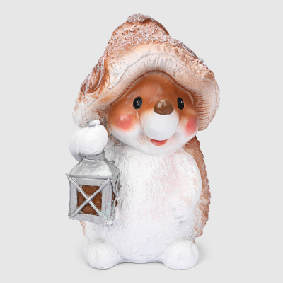 Изображение товара Декоративная новогодняя фигура Полиформ Грибочек новогодний 25х24х36 см