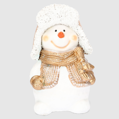 Изображение товара Декоративная новогодняя фигура Полиформ Снеговичок 25 см для украшения улиц и интерьера