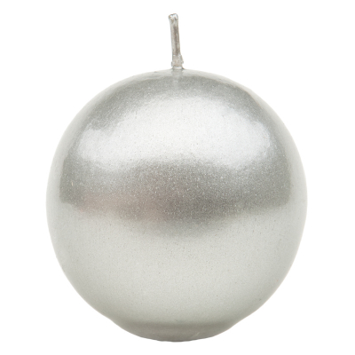 Изображение товара Свеча шар Антей-Кэндл 8 см серебро