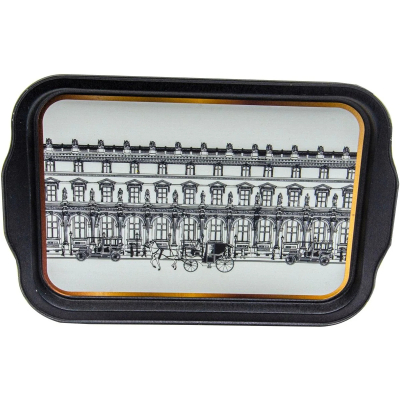 Изображение товара Поднос с ручками Evle cityscapes 215x316 мм из металла для сервировки дома и кафе