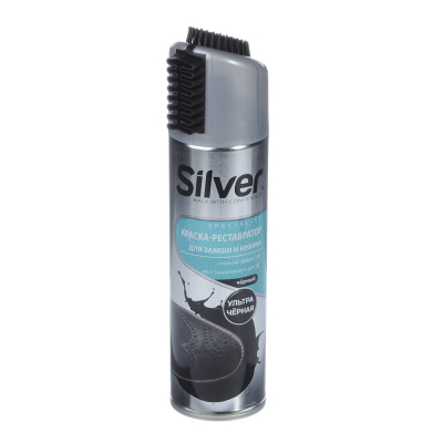 Изображение товара Краска реставратор Silver для замши и нубука черная 250 мл