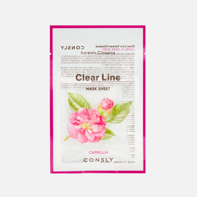 Изображение товара Маска тканевая для лица Consly Clear line Регенерирующая с маслом камелии 25 мл