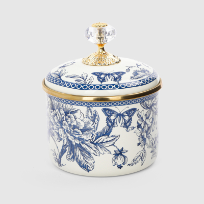 Изображение товара Банка Avsar для хранения сыпучих с крышкой средняя Blue peony 12 см