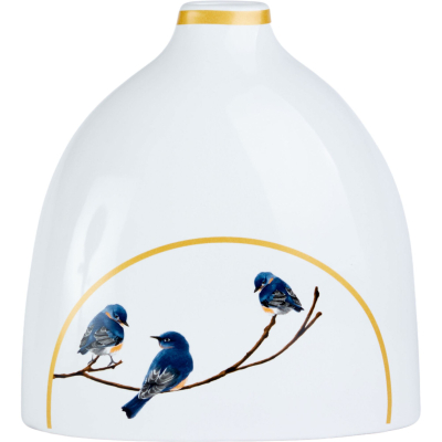 Изображение товара Ваза Glasar рассвет 17х9х18 см - белая керамика