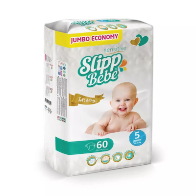 Изображение товара Подгузники Slipp Bebe Jumbo № 5 11-25 кг 60 шт для детей Изображение товара Подгузники Slipp Bebe Jumbo № 5 11-25 кг 60 шт для детей