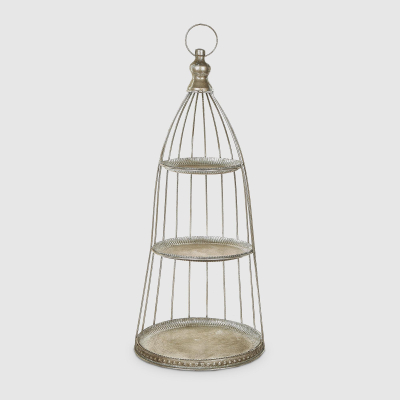 Изображение товара Этажерка 3-х ярусная Dekor pap 25,5х25,5х60 см стильное и прочное изделие