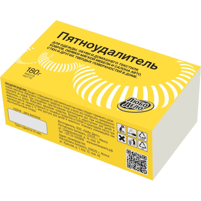 Изображение товара Пятновыводитель-очиститель Любо Дело 180 гр для устранения сложных загрязнений Изображение товара Пятновыводитель-очиститель Любо Дело 180 гр для устранения сложных загрязнений