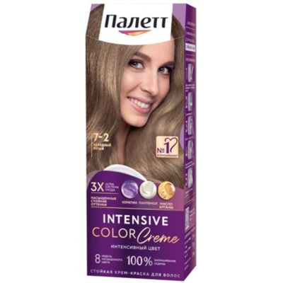 Изображение товара Крем-краска для волос Палетт Интенсивный цвет 7-2 Холодный русый 110 мл Изображение товара Крем-краска для волос Палетт Интенсивный цвет 7-2 Холодный русый 110 мл