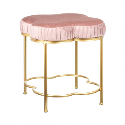 Изображение товара Пуф Glasar 40x40x44см из ткани с МДФ и металлом, стильный и прочный