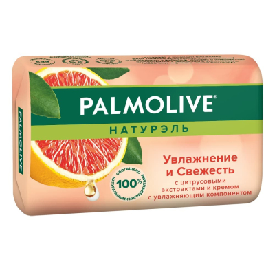 Изображение товара Твердое туалетное мыло Palmolive Натурэль Увлажнение и Свежесть 90 г для рук и тела Изображение товара Твердое туалетное мыло Palmolive Натурэль Увлажнение и Свежесть 90 г для рук и тела