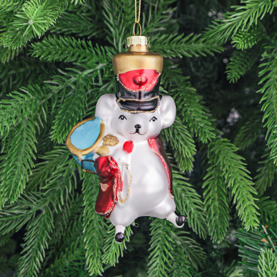 Изображение товара Игрушка ёлочная Yancheng Shiny украшение стеклянное мышонок