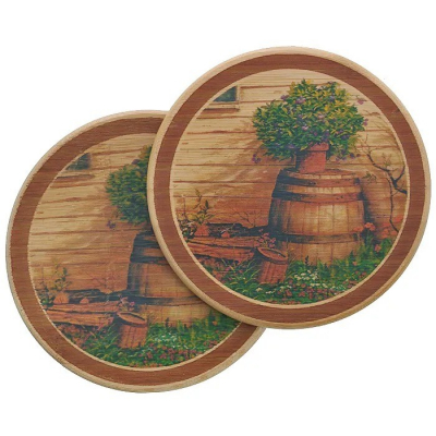 Изображение товара Набор подставок под горячее Hans&gretchen 28HS-4008 с декором 2 шт 15х15 см