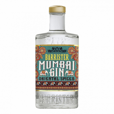 Изображение товара Джин Barrister Mumbai Gin 0.7 л - Прозрачный напиток с ароматом специй