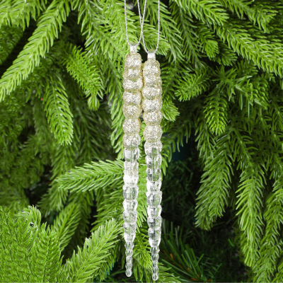 Изображение товара Набор ёлочных игрушек Kaemingk сосульки 14,5 см 2 шт