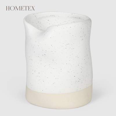 Изображение товара Стакан для зубных щеток Hometex из керамики с белым напылением