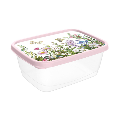 Изображение товара Контейнер для продуктов Homver Цветущий луг 0,85 л многофункциональный для хранения и разогрева