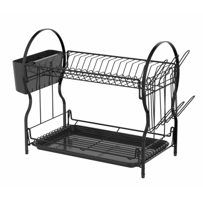 Изображение товара Сушилка для посуды Zalger 2 уровня, металл и пластик 53,3х24,9х37,7 см