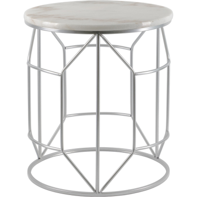 Изображение товара Столик Glasar с белым мрамором 43х43х50 см