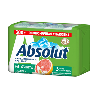 Изображение товара Твердое мыло Absolut грейпфрут и бергамот 75 г 4 шт