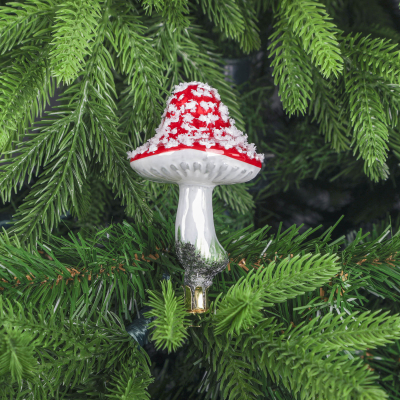 Изображение товара Ёлочная игрушка Snow and Stars гриб-мухомор в подарочной упаковке
