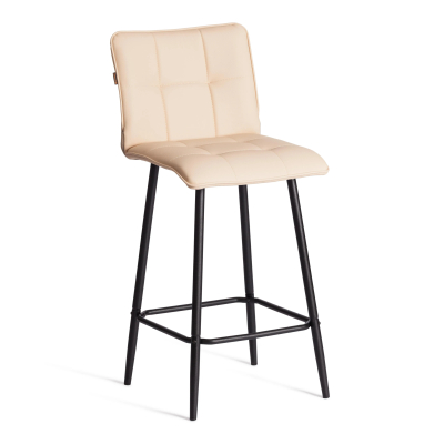 Изображение товара Полубарный стул TC Bari из экокожи бежевый с металлическим каркасом