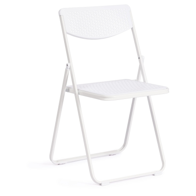 Изображение товара Стул TC Folder белый из металла и пластика, складной для дома и офиса