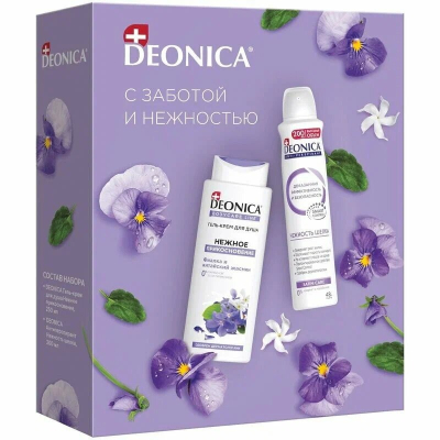 Изображение товара Подарочный набор Deonica с заботой и нежностью гель-крем для душа и антиперспирант для женщин